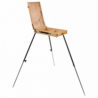 Этюдник BRAUBERG ART CLASSIC, бук, 40х25х7,5см, высота холста 70см, ножки метал 90см, ремень,190655