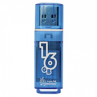 Флеш-диск 16 GB, SMARTBUY Glossy, USB 2.0, синий, SB16GBGS-B