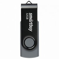 Флеш-диск 32GB SMARTBUY Twist USB 2.0, черный, SB032GB2TWK