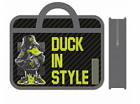 Папка детская пластиковая с ручками на молнии А4 Пчелка DUCK IN STYLE  ПМ-А4-25