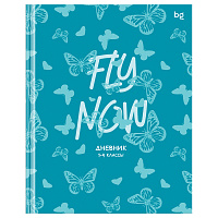 Дневник 1-4 кл. 48л. (твердый) BG "Butterflies", soft-touch ламинация