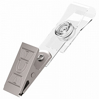 Клипсы для бейджей прозрачные, КОМПЛЕКТ 10 шт, BRAUBERG, 238786