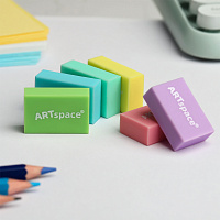Ластик ArtSpace "Pastel Tender", прямоугольный, 31*20*10мм, ПВХ
