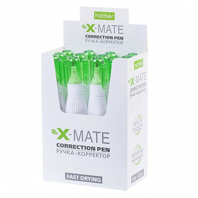 Штрих корректор ручка на химической основе X-Mate 7 мл Hatber  071172